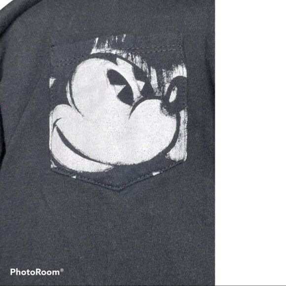Disney Mickey Mouse Black Crop Top Size L - Picture 6 of 6